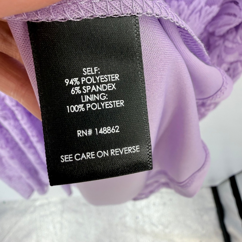 Torrid Lilac Purple Floral Lace Midi Fit and Flare Dress Pockets 3X 22-24 NEW - Picture 6 of 8